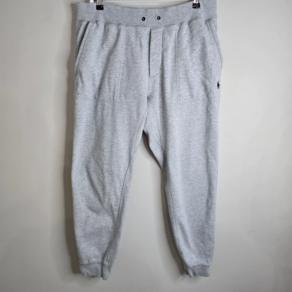 Polo Ralph Lauren Performance Mens XL Gray Heather Fleece Jogger Sweatpants